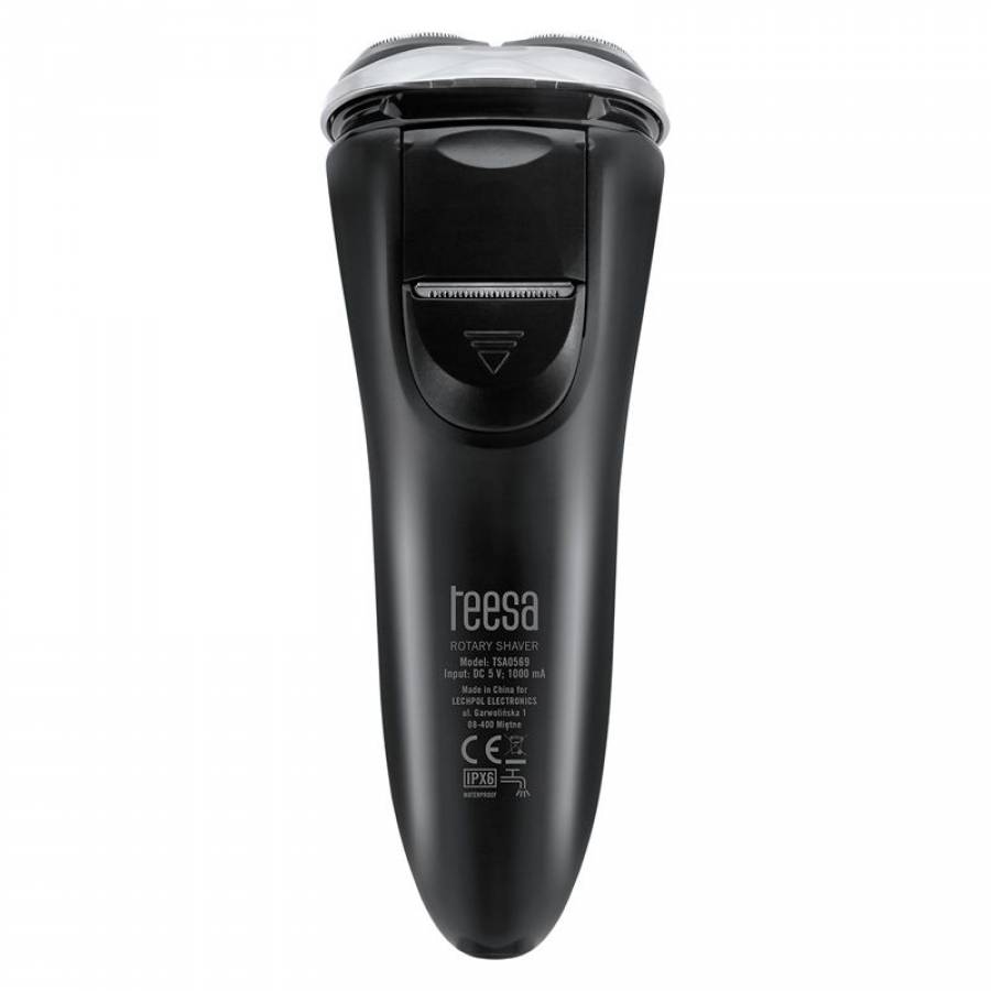 Aparat de ras rotativ Teesa T500, rezistente, lame duble, trimmer retractabil, acumulator.