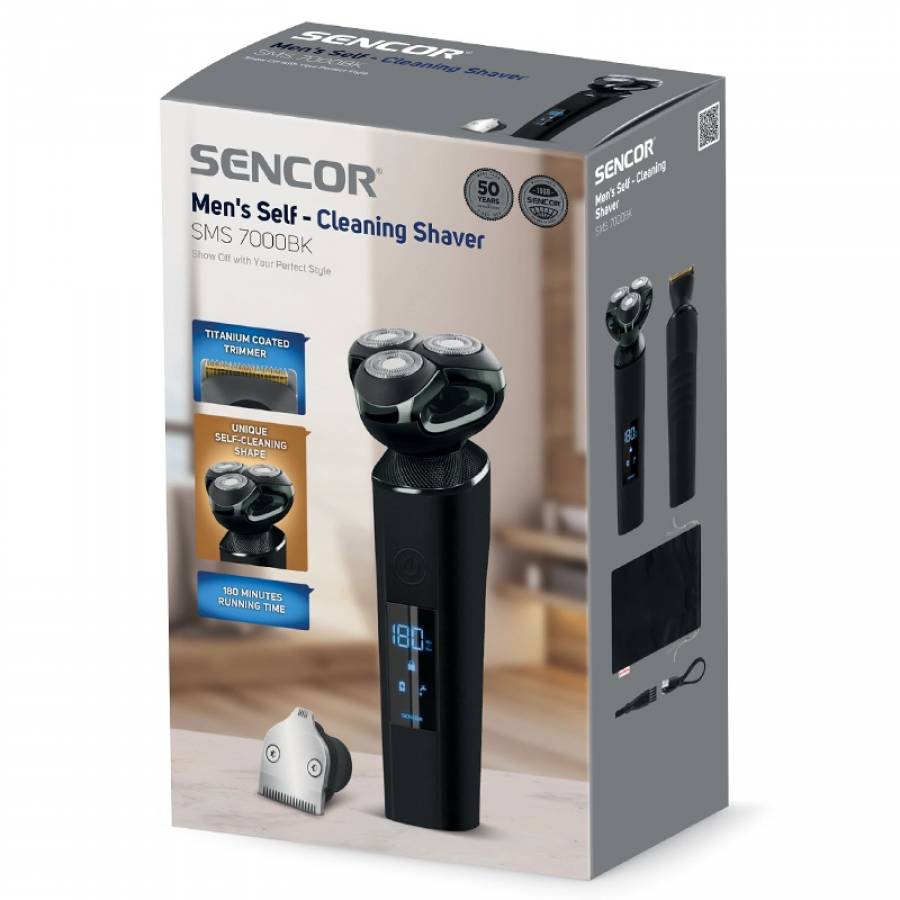 Aparat de ras titan cu afisaj, autonomie 180 minute, incarcare USB