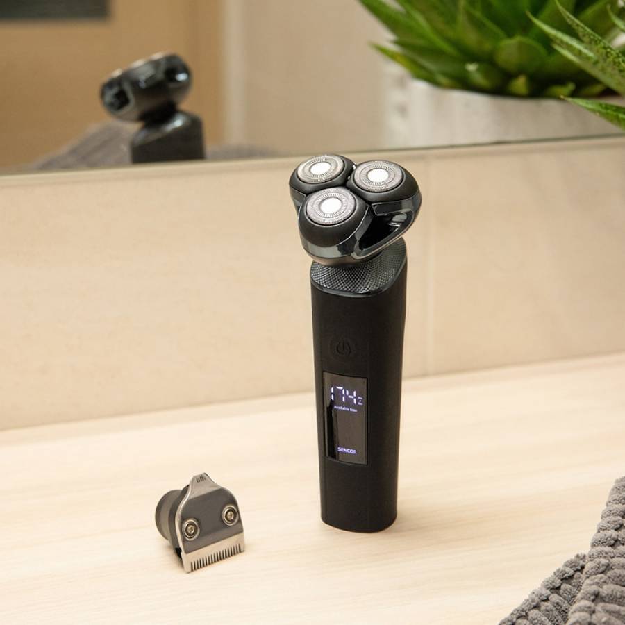 Aparat de ras titan cu afisaj, autonomie 180 minute, incarcare USB