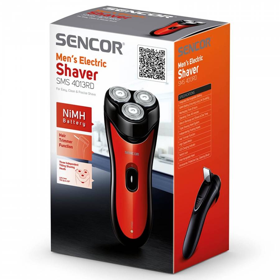 Aparat Rotativ Ras Sencor Rosu Baterie Incluse