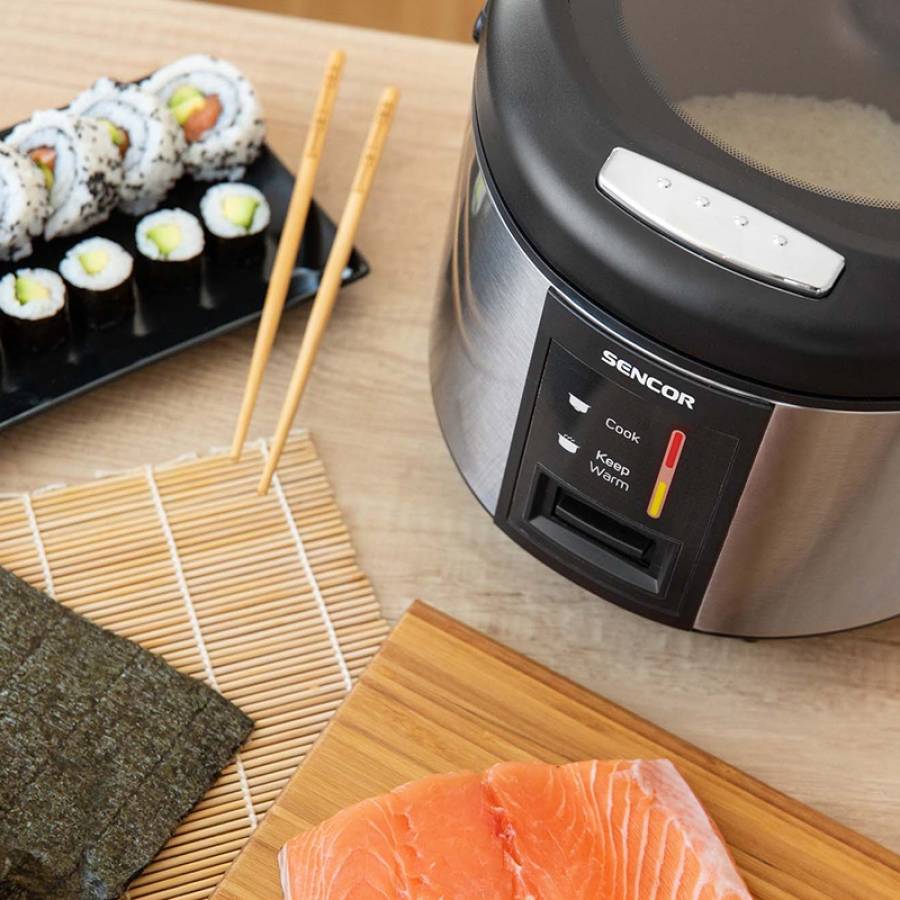 Aparat Gatit Orez, Capacitate 1,8 L, Automat, Protectie Tripla, Negru