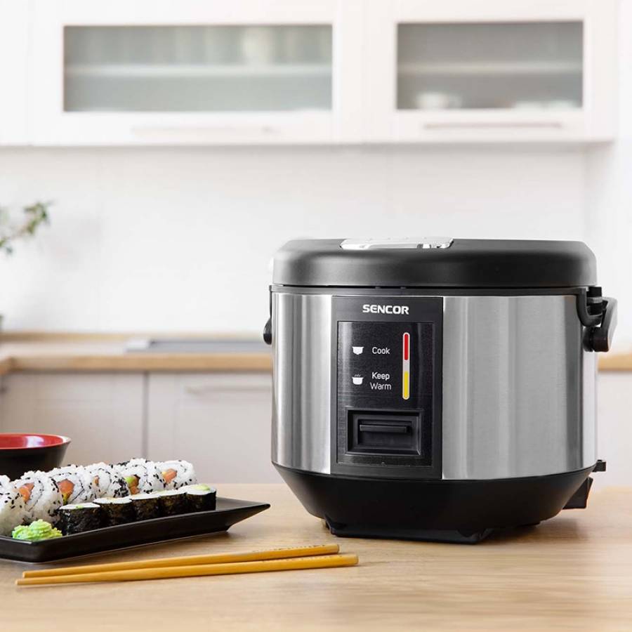 Aparat Gatit Orez, Capacitate 1,8 L, Automat, Protectie Tripla, Negru