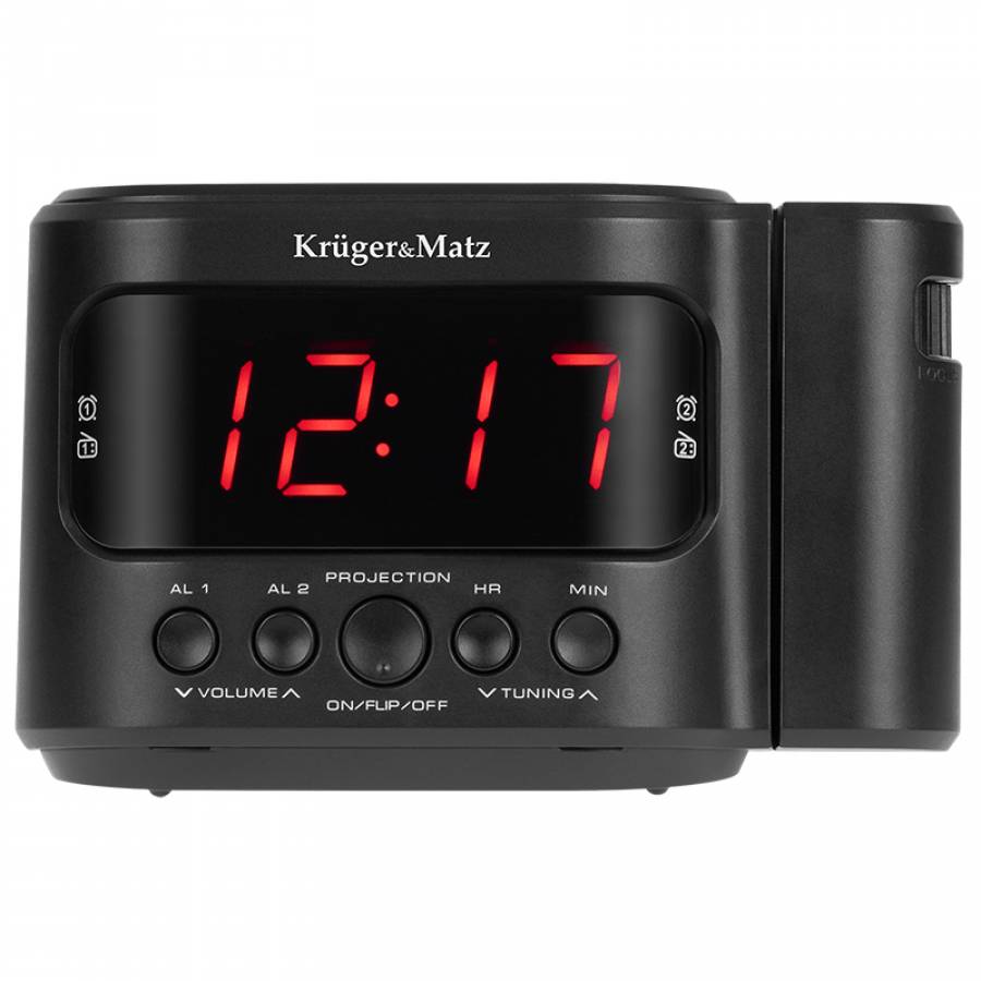 Ceas cu proiectie digitala si radio AM/FM - Kruger&Matz