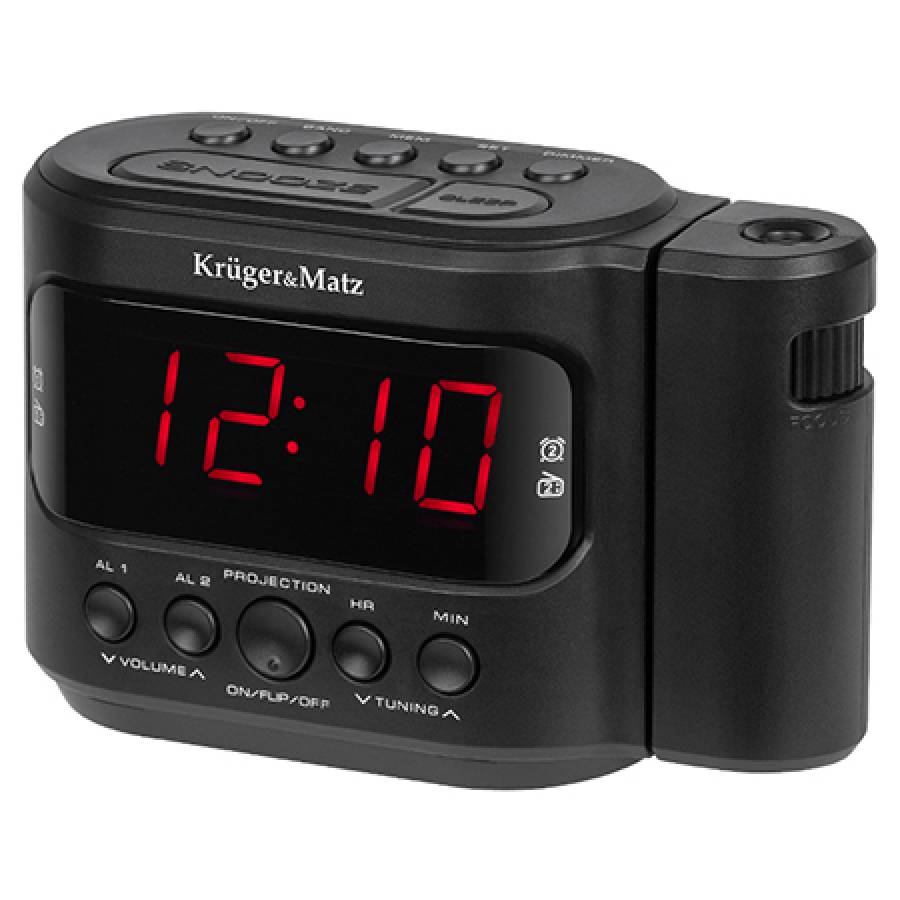 Ceas cu proiectie digitala si radio AM/FM - Kruger&Matz