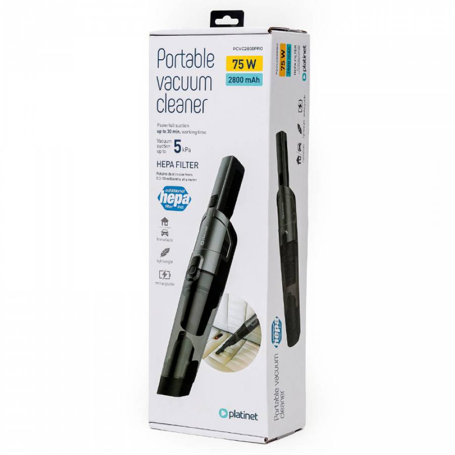 Aspirator Auto Puternic 5kPa - Platinet Perie Duza Negru