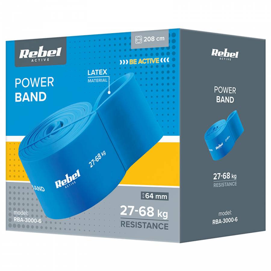 Banda elastica fitness lunga 208cm pentru antrenamente intense