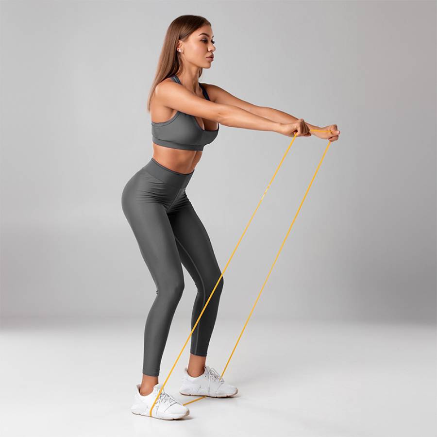 Banda elastica fitness lunga 208cm pentru antrenamente intense