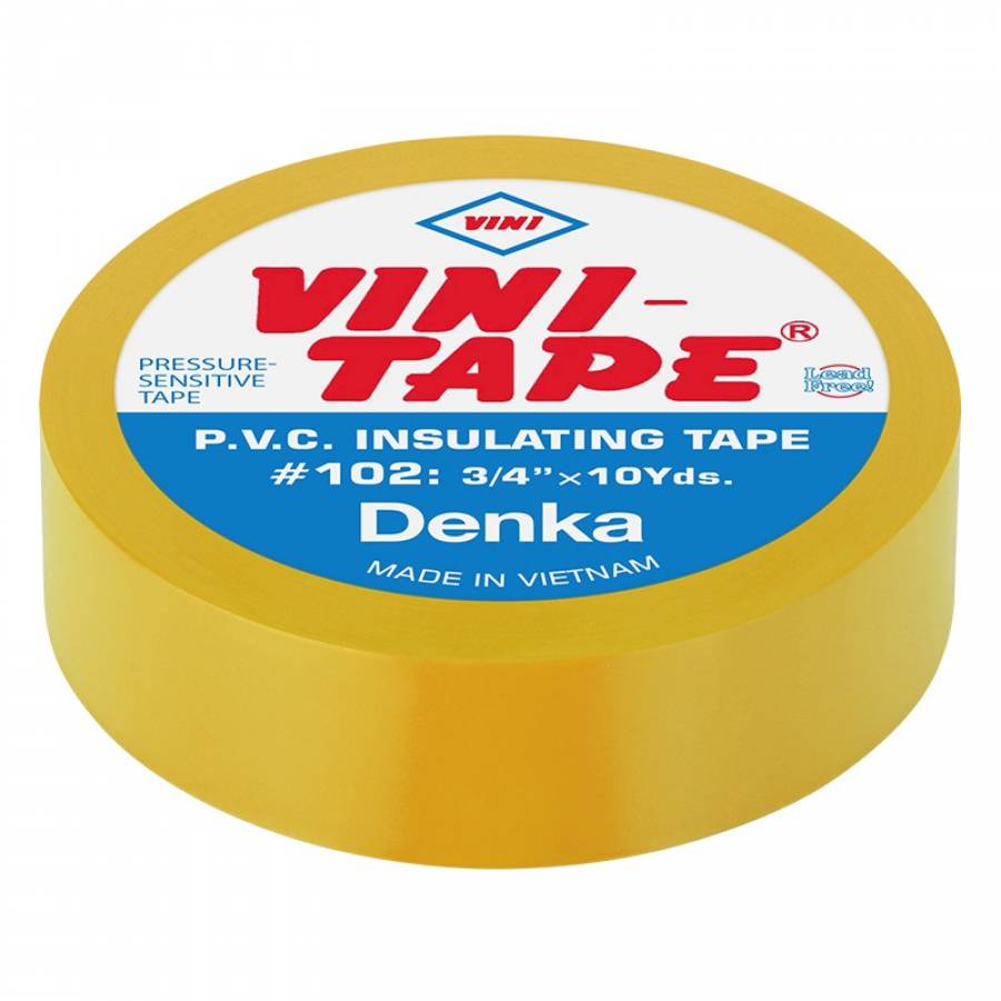 Banda izolatoare galbena 19mm x 10 yarzi, 0.15mm