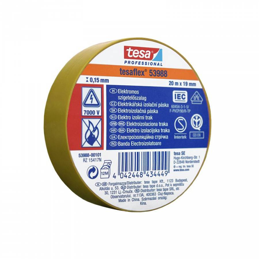 Set 10 Benzi Izolatoare Tesaflex 20m Galben