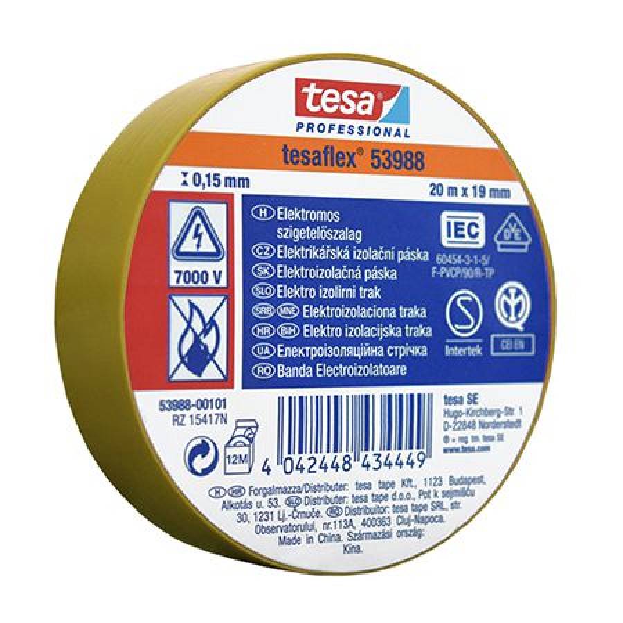 Set 10 Benzi Izolatoare Tesaflex 20m Galben