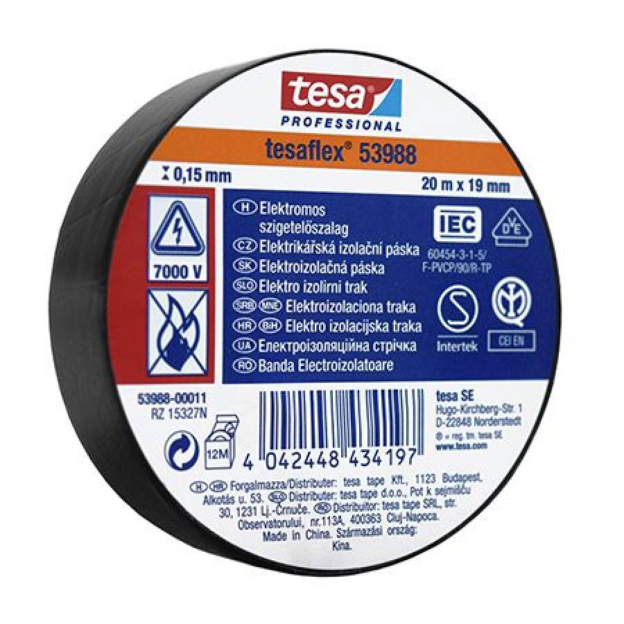 Set 10 Buc. Banda Izolatoare Neagra 20m Tesaflex