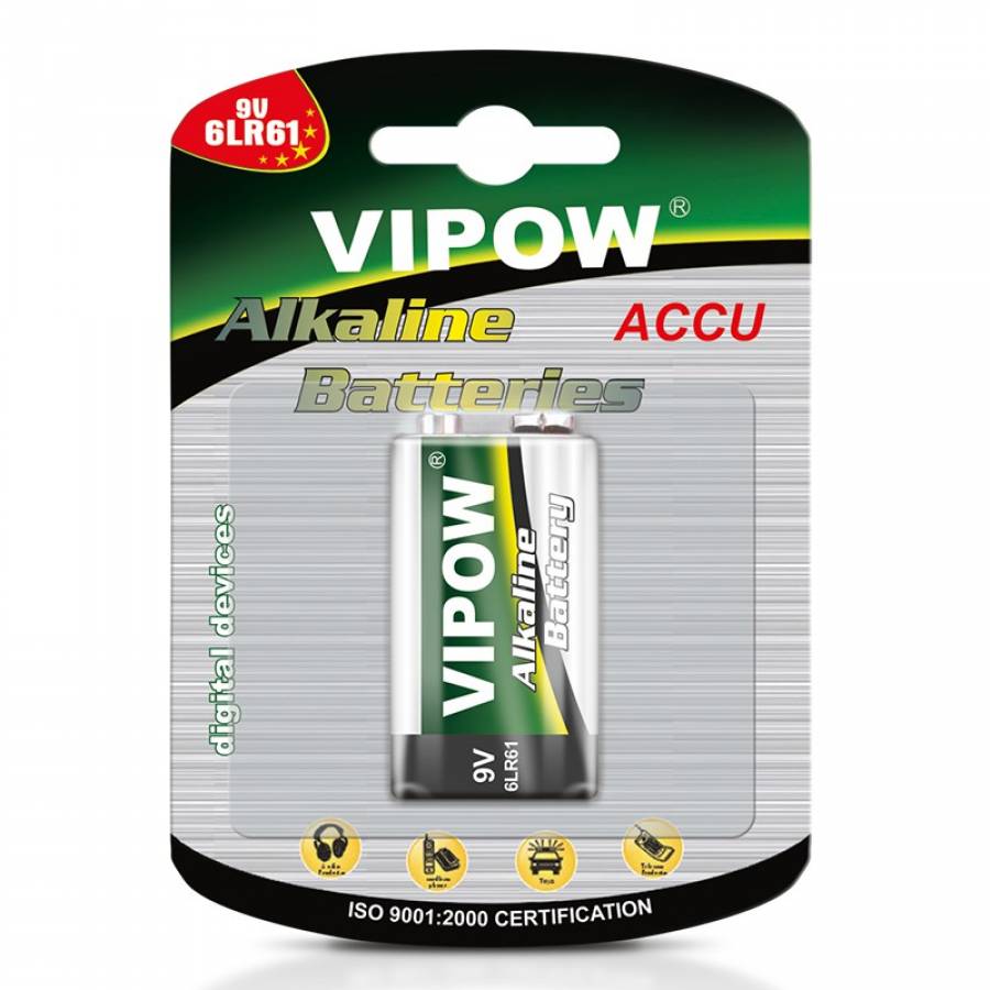 Baterie Alcalina 9V VIPOW Long Life