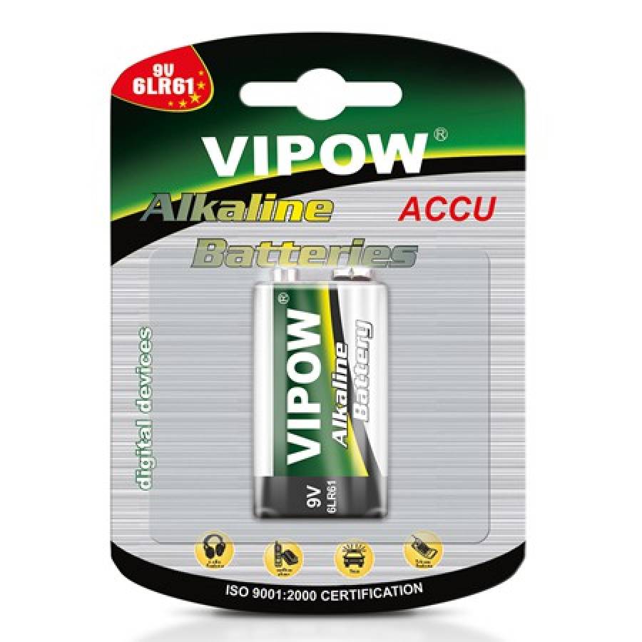 Baterie Alcalina 9V VIPOW Long Life