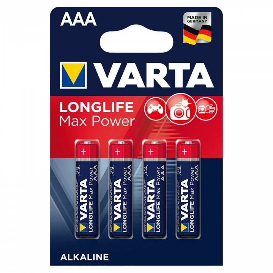 Baterie Alcalina AAA Max Power Varta 4 bucati
