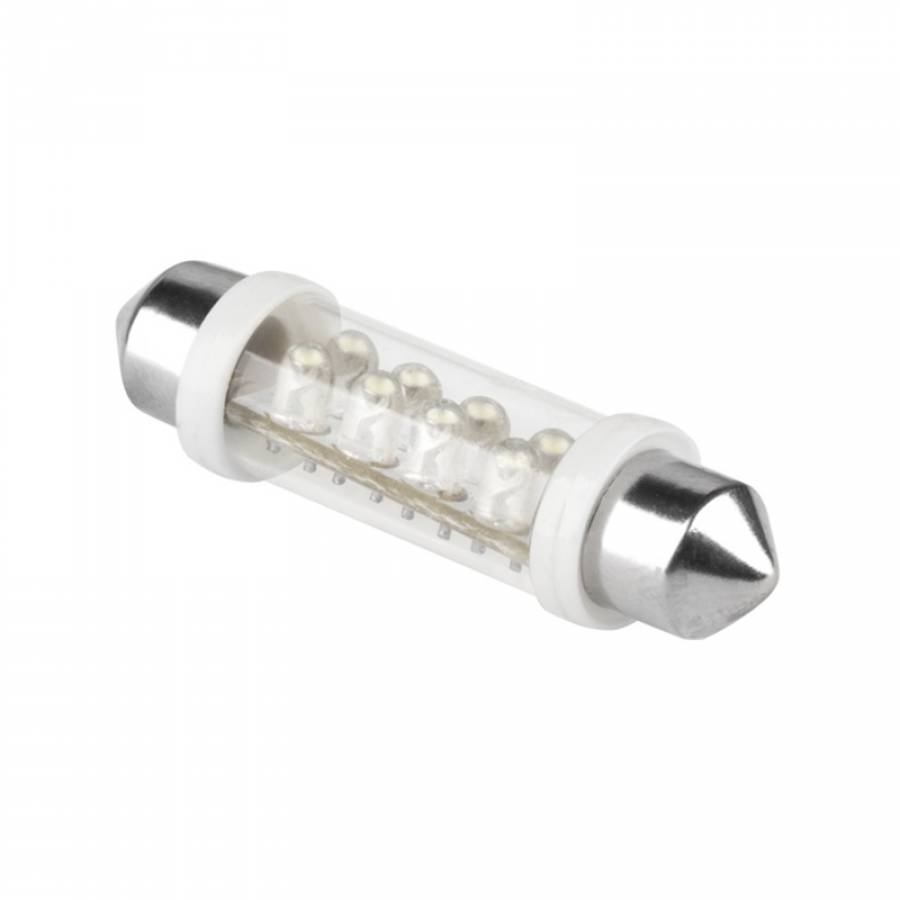 Bec auto 12V T10 8-LED SV8.5 Alb