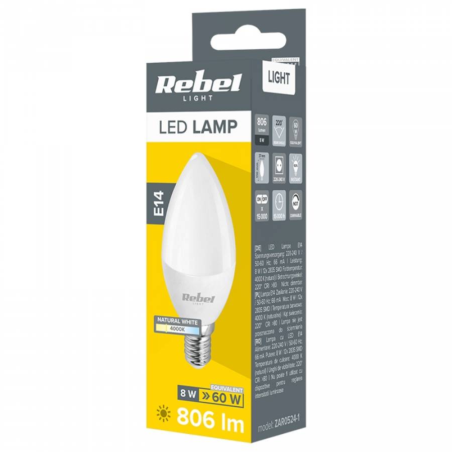 Bec Led E14 8w Lumina Alb Neutral 230v