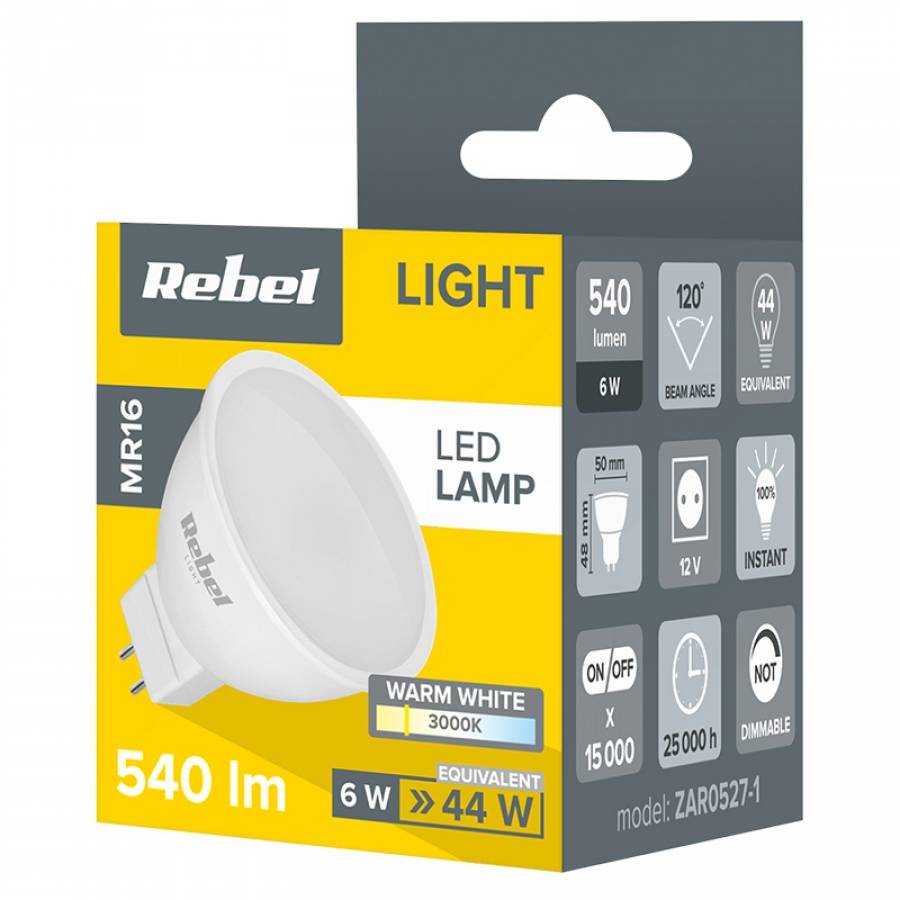 Bec LED MR16 6W 3000K 12V - Economie si durabilitate