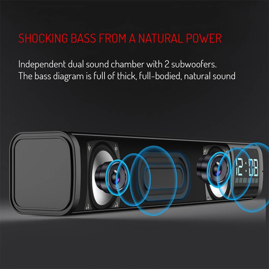 Boxa portabila cu ceas si alarma Bluetooth Adler