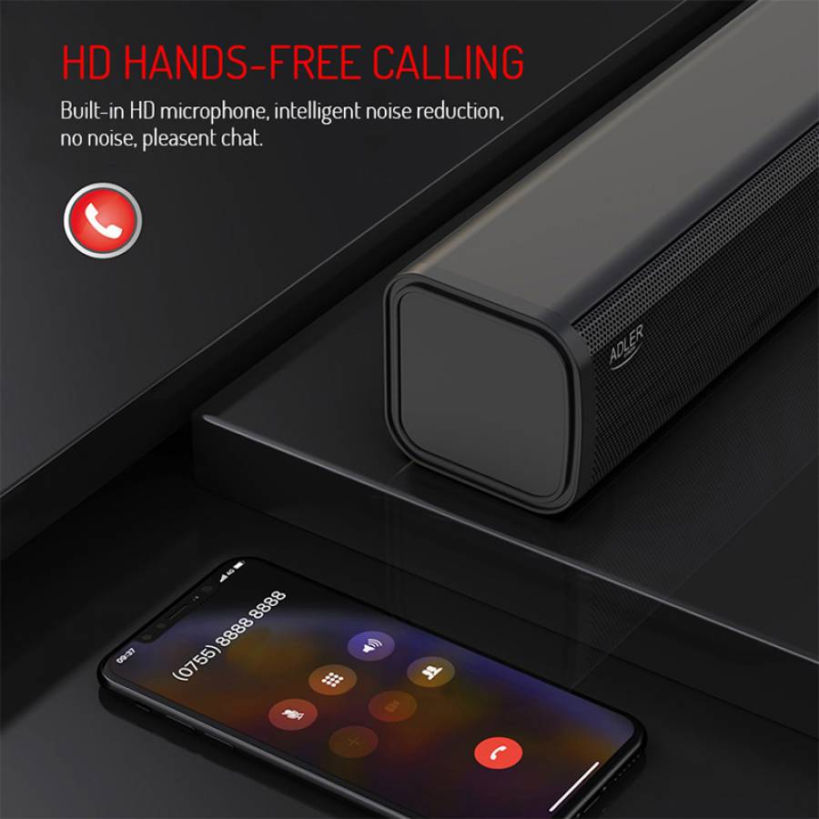 Boxa portabila cu ceas si alarma Bluetooth Adler