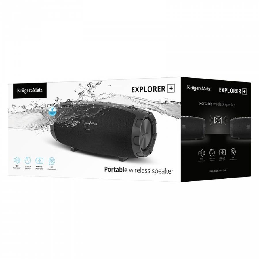 Boxa Bluetooth Portabila Explorer+ Kruger&mat - Putere, Durabilitate, Conectivitate