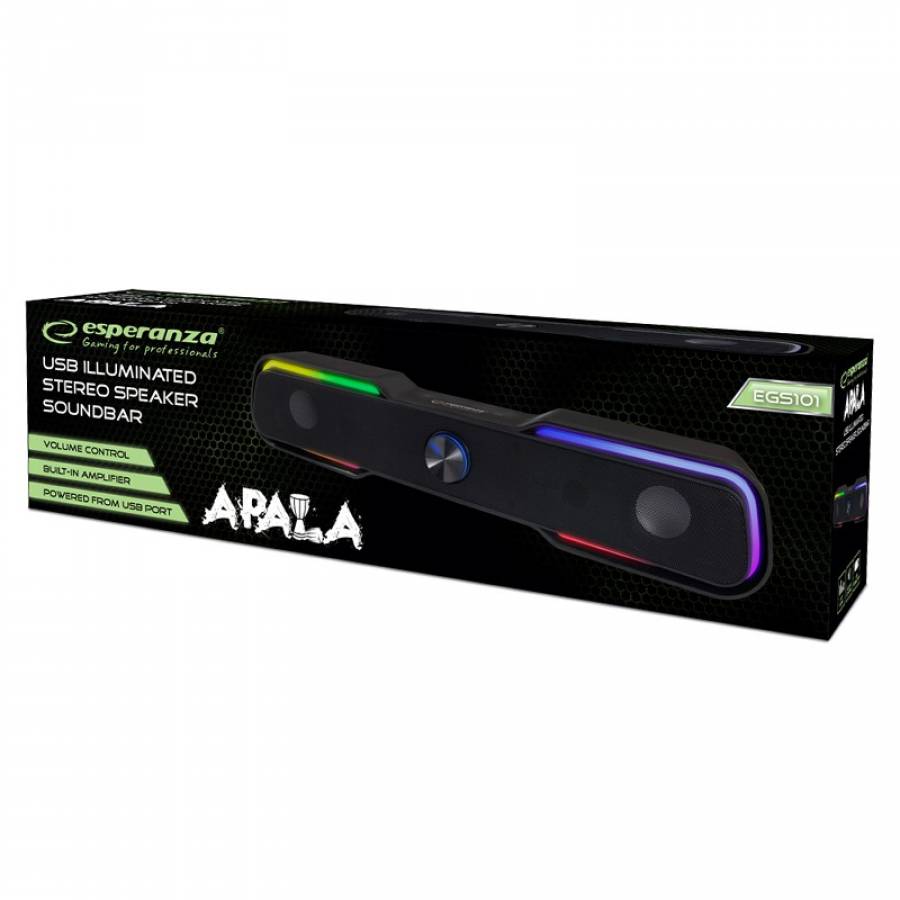 Boxe / Soundbar USB RGB Lumina Rainbow Esperanza