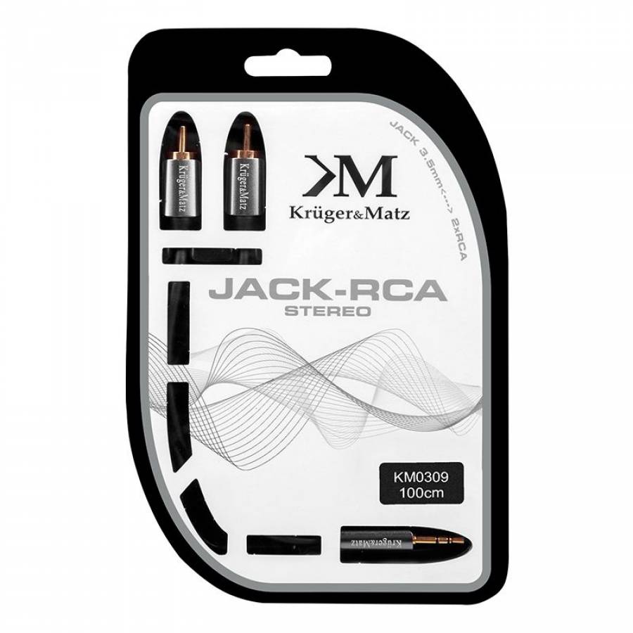 Cablu Jack Stereo RCA Kruger&Matz 1m