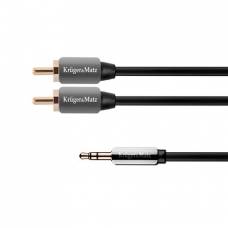 Cablu audio 3.5-2rca 1.8m Kruger&Matz