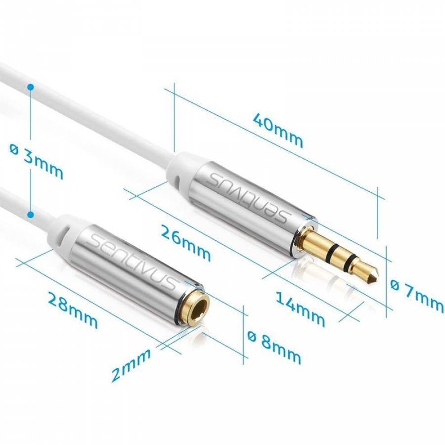 Cablu 3.5 Tata - 2x 3.5 Mama 0.5m Sentivus