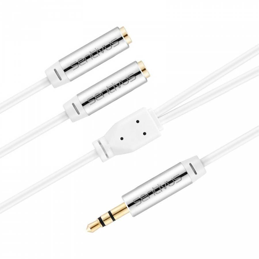 Cablu 3.5 Tata - 2x 3.5 Mama 1.0m Sentivus