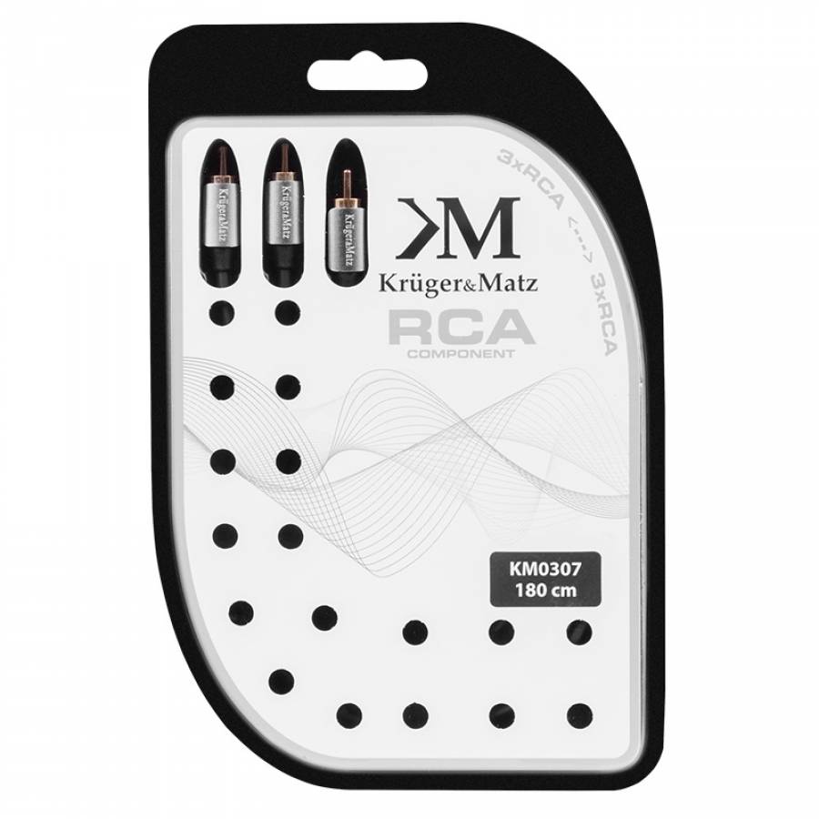 3RCA-3RCA 1.8m Kruger&Matz - Cablu Video RCA