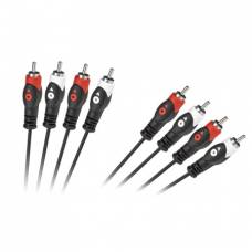 Cablu audio RCA 4 la 4, 3m