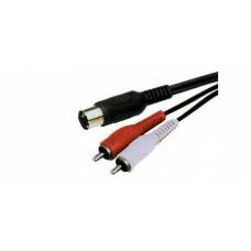 Cablu auxiliar 5 din - 2 RCA