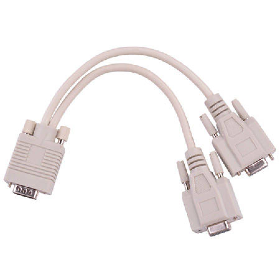 Cablu Adaptor Vga 15pini - 2x 15pini Mama