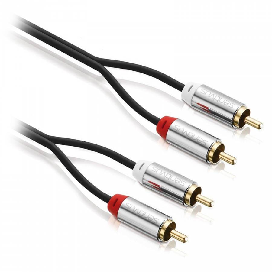 Cablu Audio 2xrca Tata - 2xrca Tata 3.0m Sentivus