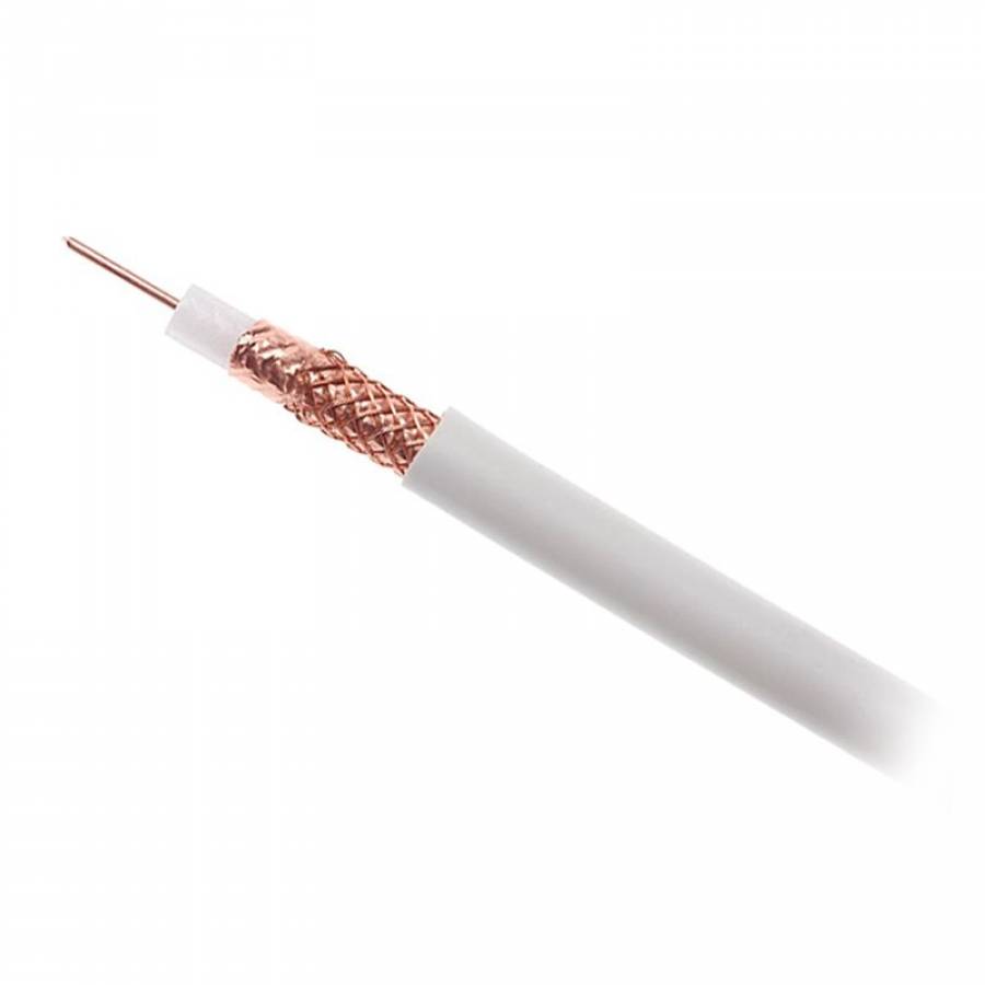Cablu Coaxial Cupru K1000 100m, Alb, 75 ohm