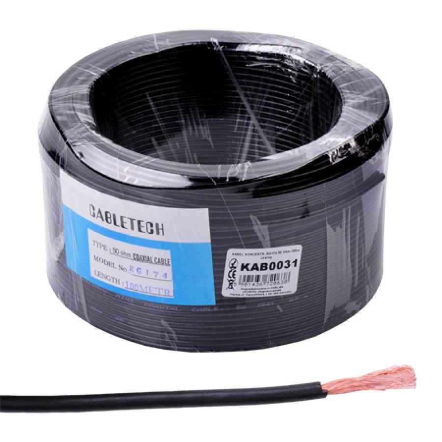Cablu Coaxial 50 Ohm Negru 100m - Impedanta Universala
