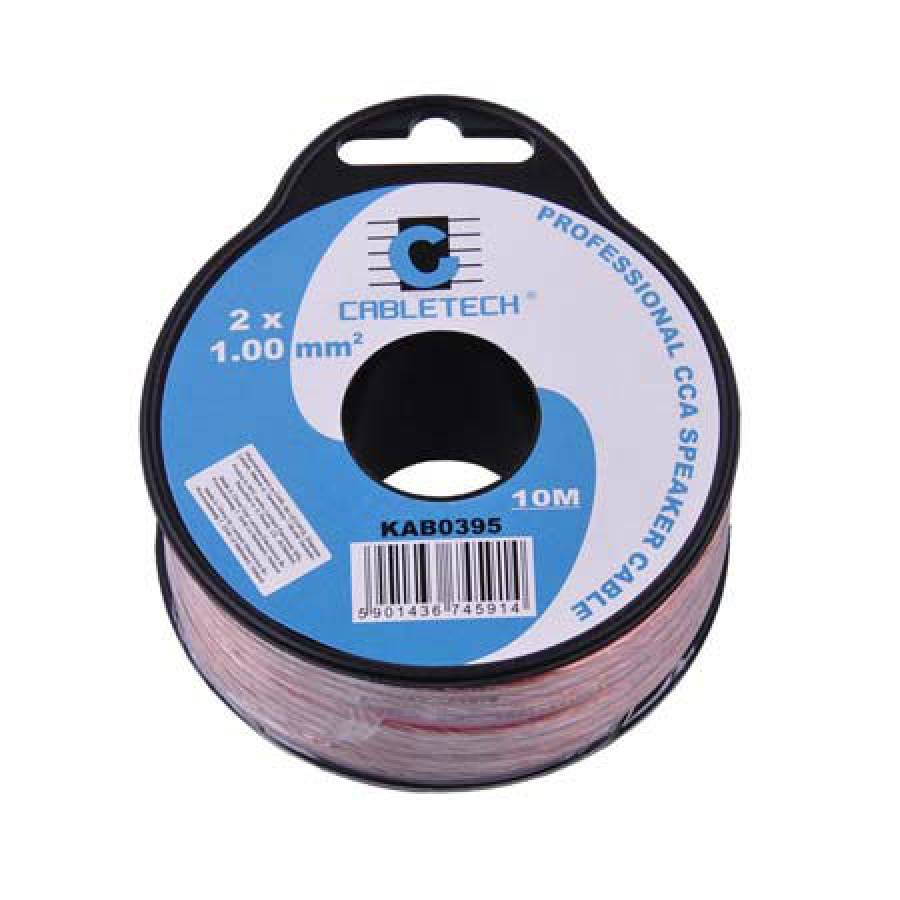 Cablu difuzor transparent CCA 2x1.00mm, 10m