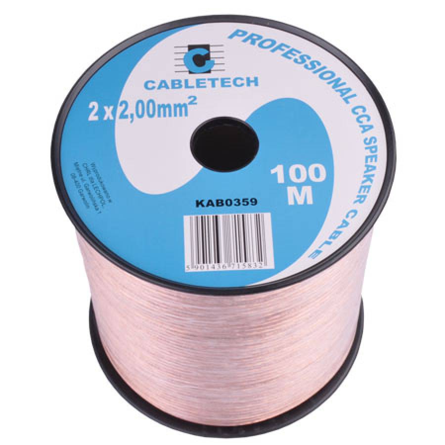 Cablu Difuzor Transparent CCA 2x2mm Rola 100m