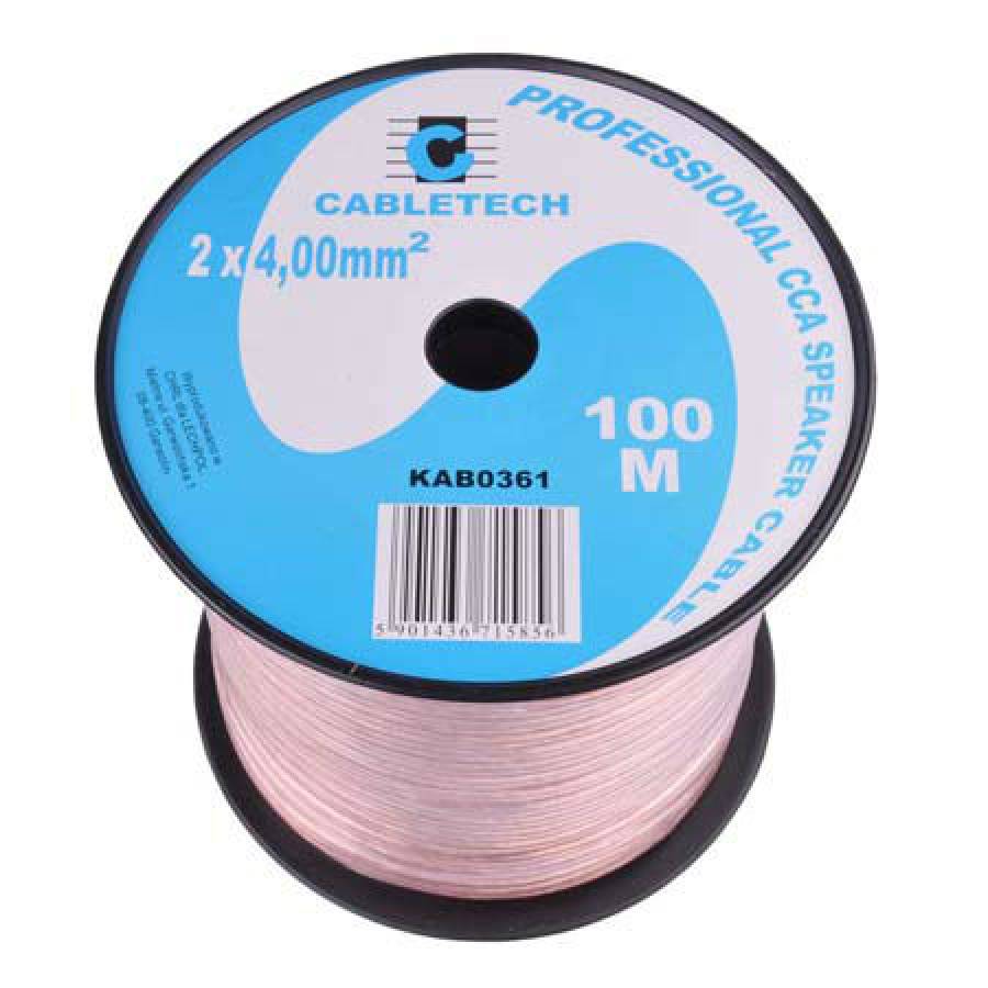 Cablu Difuzor Transparent 2x4mm Rola 100m