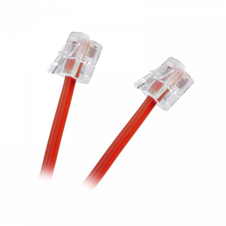 Prelungitor telefonic roșu de 2m