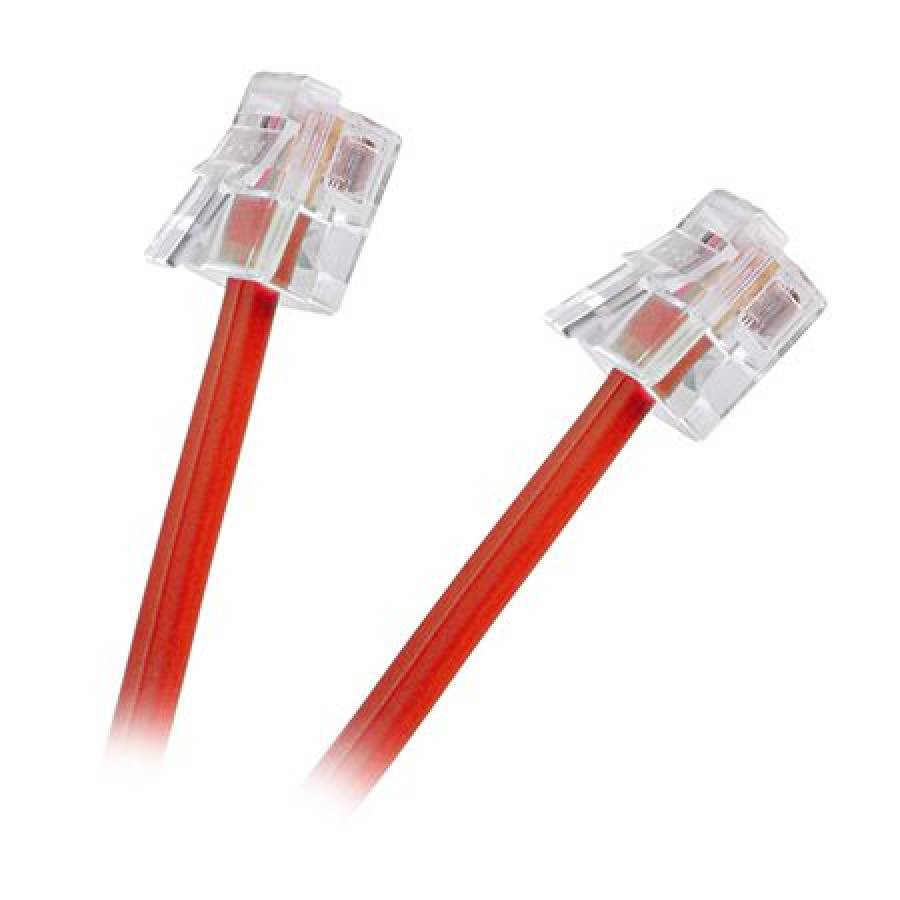 Prelungitor telefonic roșu de 2m