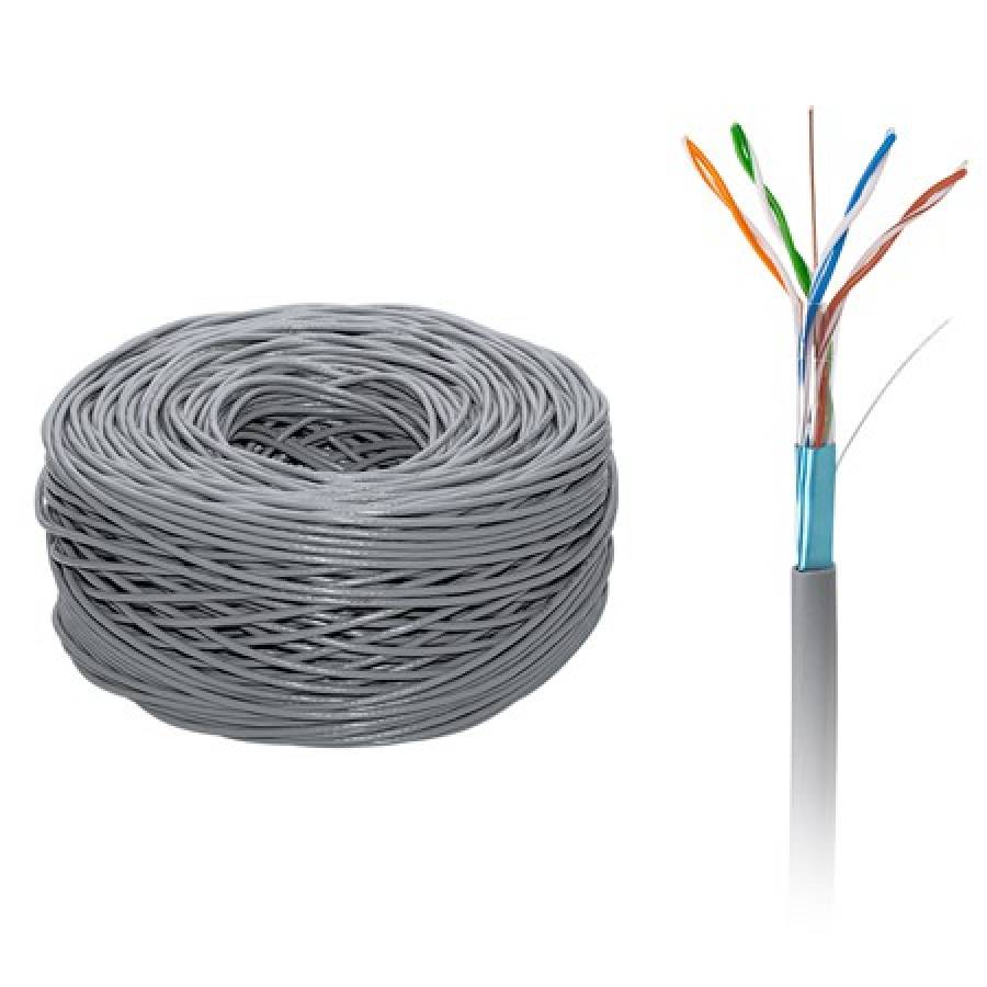 Cablu FTP Cat5e 0.5mm 305m - Cupru-Aluminiu, Rigid