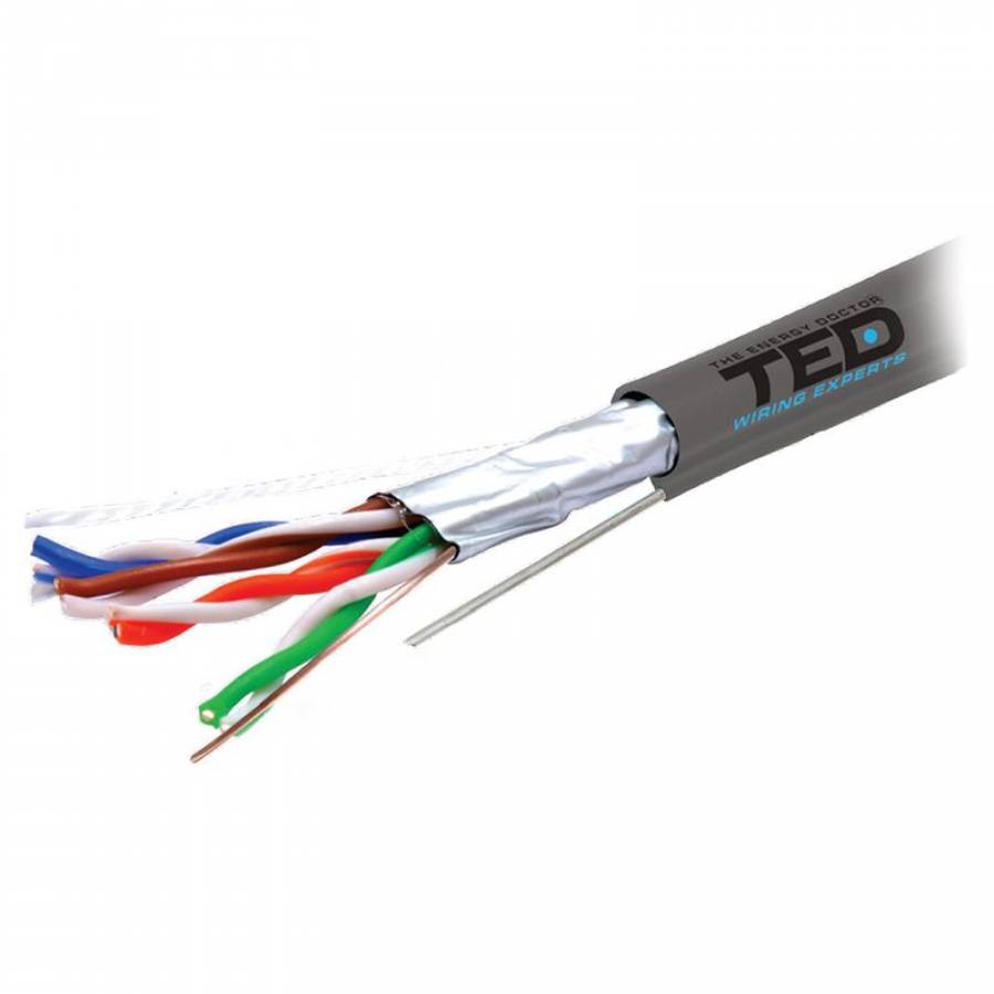 Cablu Ftp Cat 5e Cupru 0.5mm Rola 305m Ted El