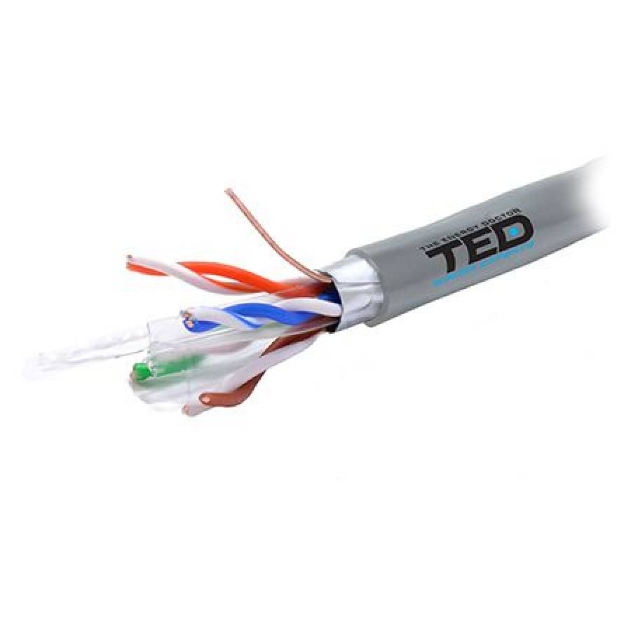 Cablu Cat 6 FTP Cupru 0.52mm 305m by TED Electric