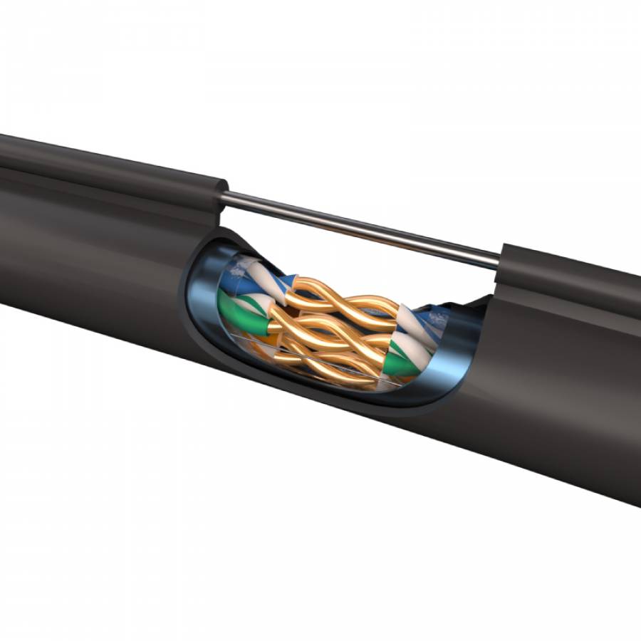 Cablu de retea Cat5e cu conductor de cupru 24awg