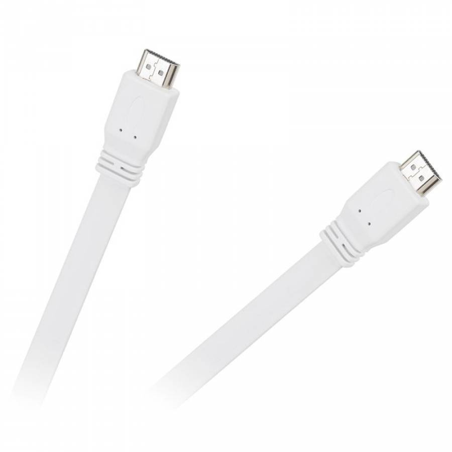 Cablu HDMI plat alb 1.8m V1.4 Cabletec