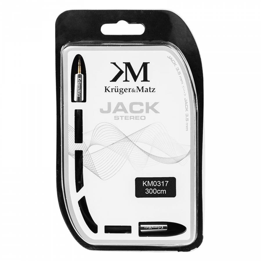 Cablu prelungitor Jack 3.5 stereo 3m Kruger&Matz