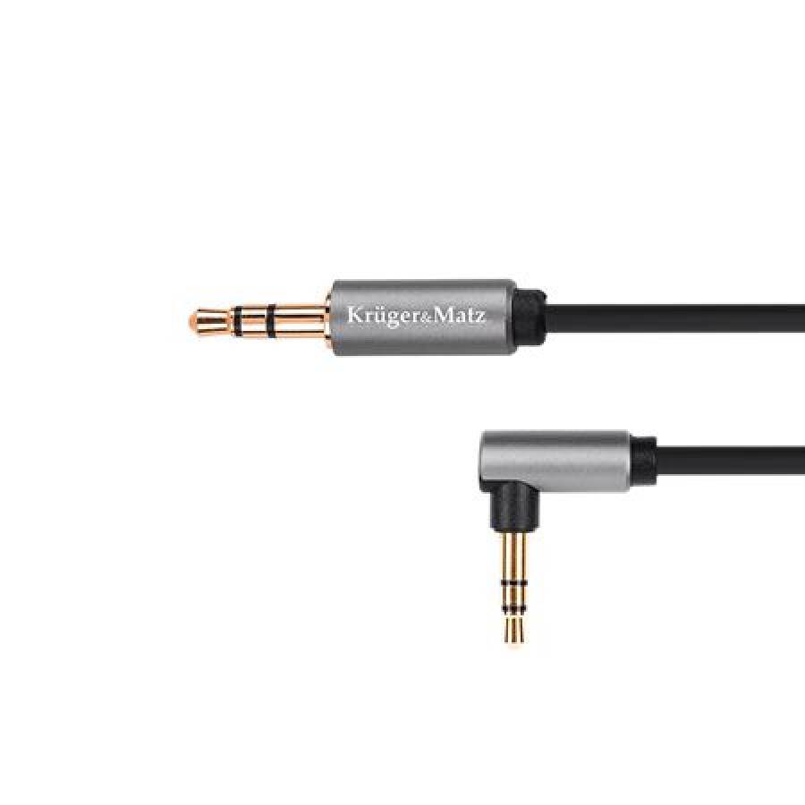 Cablu audio 3.5mm stereo, tata - 90 grade, 1m