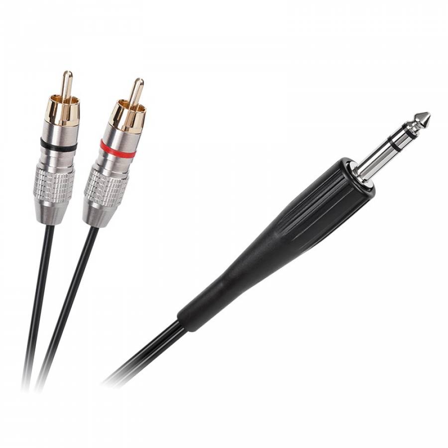 Cablu Jack Stereo 6.3mm - 2xrca 3m