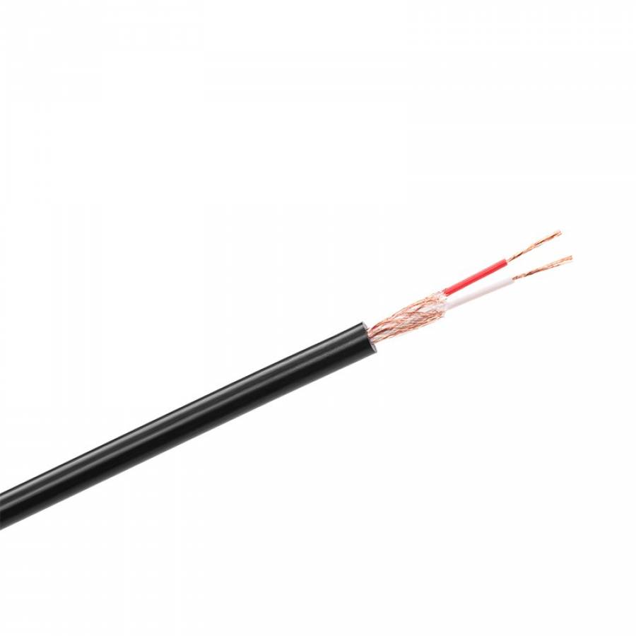 Microfon Stereo Cablu Negru 6mm, Rola 100m